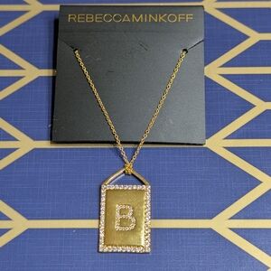 Rebecca Minkoff Gold Initial B Pendant Necklace NEW!